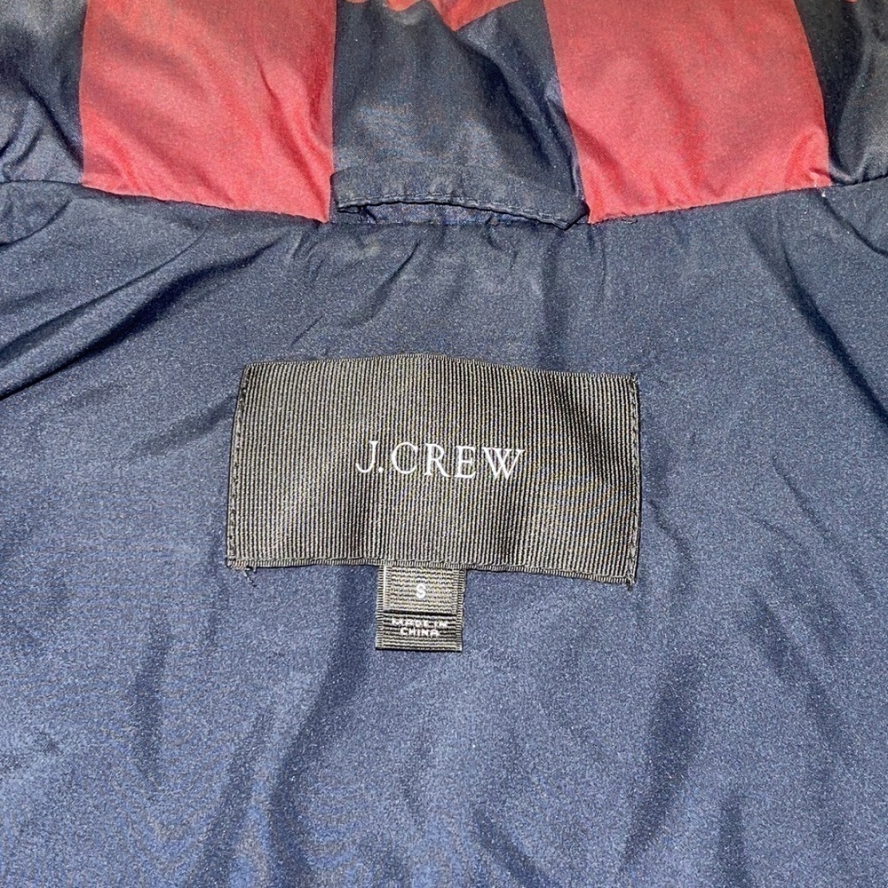 J Crew Woman Excursion Quilted Buffalo Black Red Checker Vest Size S - Picture 7 of 9
